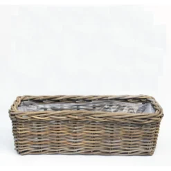 Van Der Leeden Rotan Mand 60 Cm Antiek Grijs